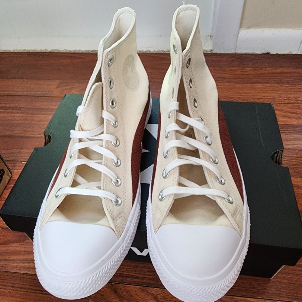 Converse Chuck Taylor All Star Craft Mix Hi Natural Red Oak Size 11 NIB - Picture 4 of 13